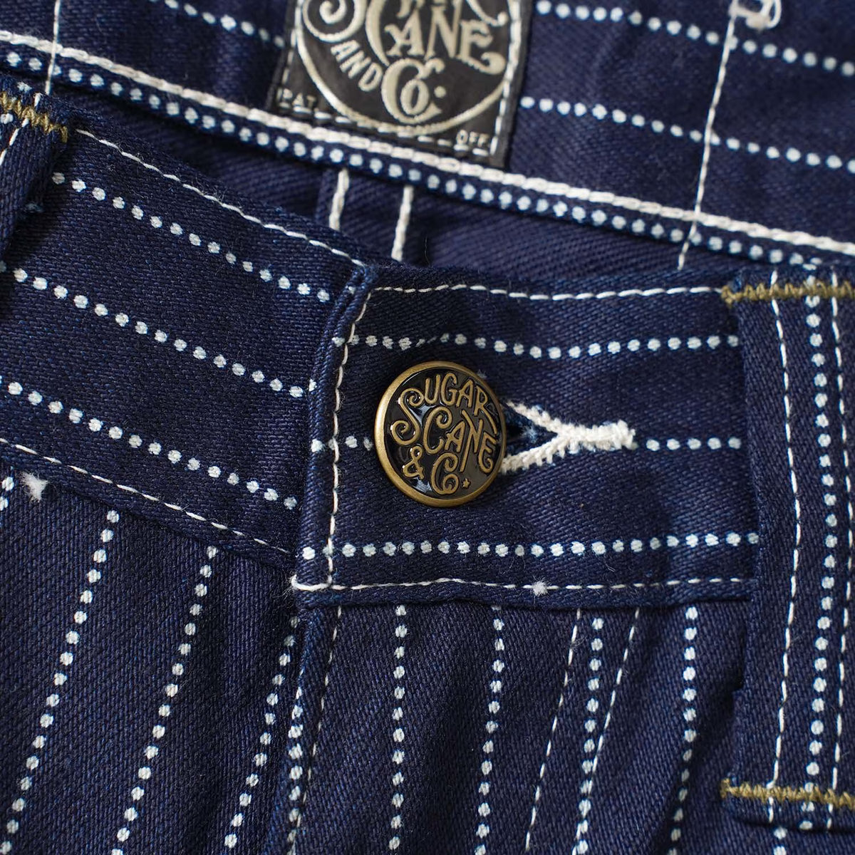 SUGAR CANE シュガーケーン ショートパンツ FICTION ROMANCE "9oz. WABASH STRIPE ZIP FLY SHORTS" SC51443