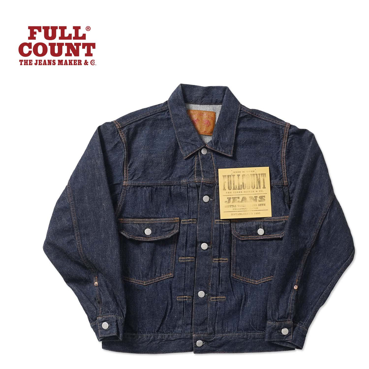 FULLCOUNT フルカウント デニム ジャケット “Type2 Denim Jacket (Super Smooth)” ONE WASH 2102SSW
