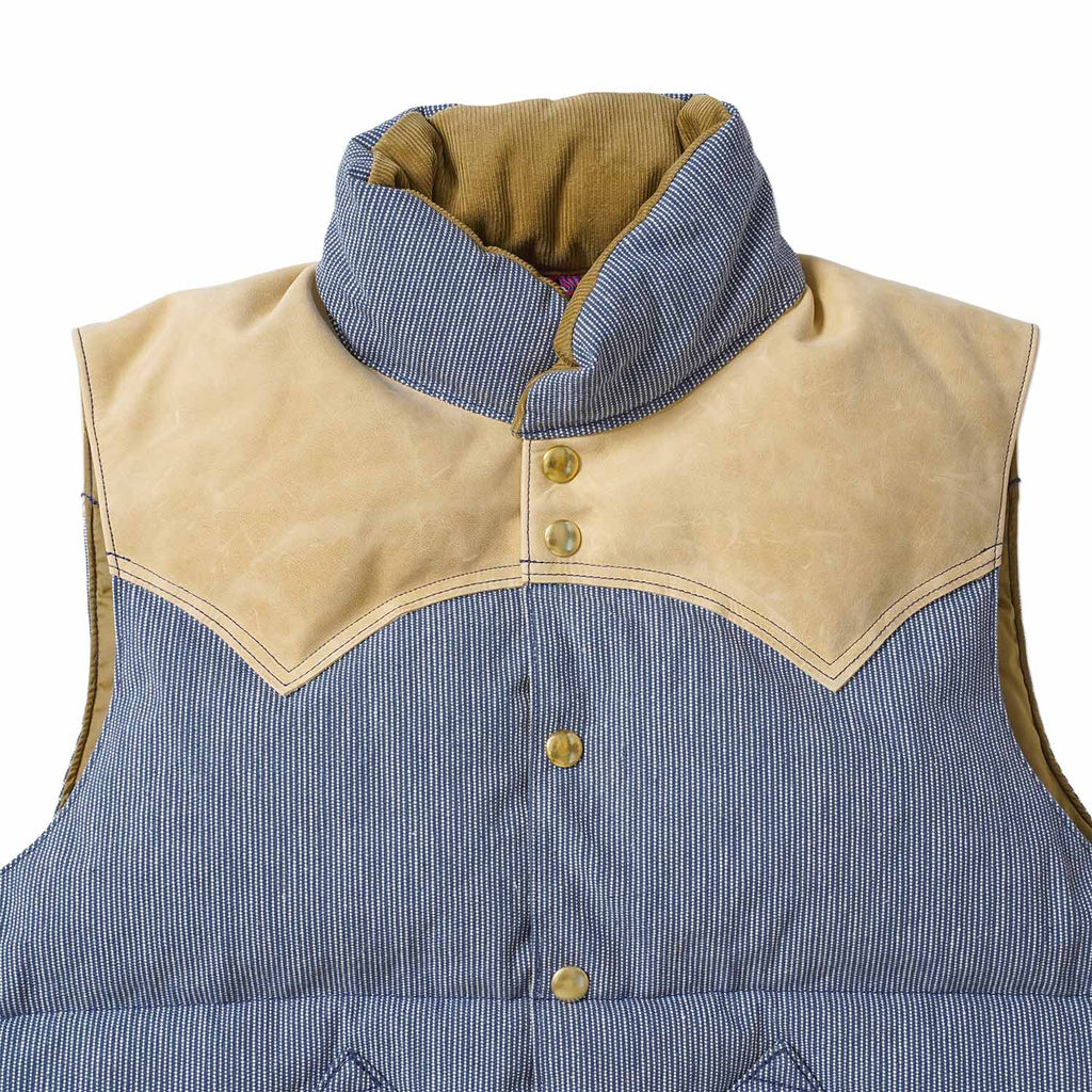 WAREHOUSE ウエアハウス ダウンベスト Lot. 2245 ROCKY MOUNTAIN×WAREHOUSE "PIN STRIPE DOWN VEST" 2247(26S)