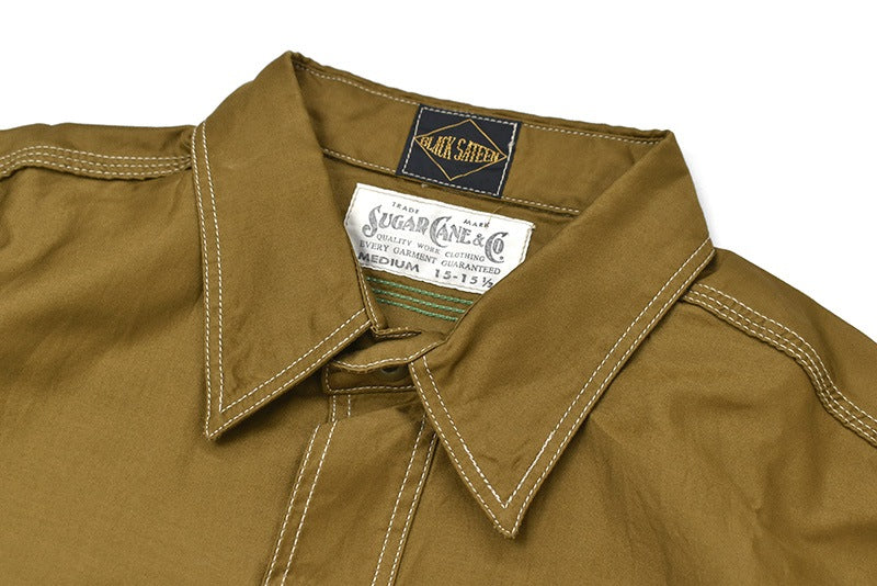 SUGAR CANE シュガーケーン 長袖シャツ "FR 3oz. COTTON SATEEN L/S" SC28993