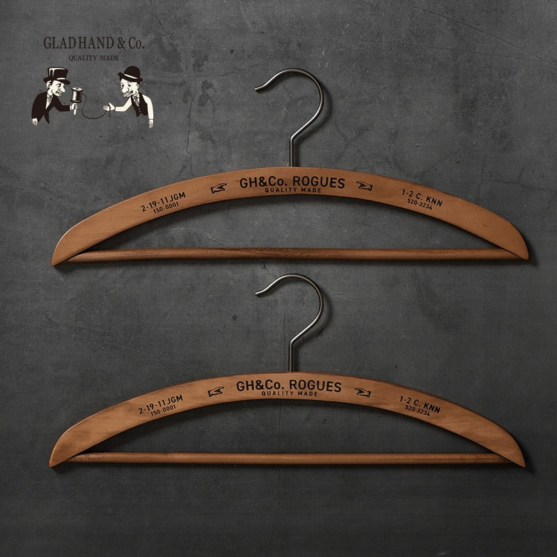 【別注】 GLAD HAND グラッドハンド ろーぐす別注 ハンガー "ADVERTISING WOODEN HANGER" GLAD-HANGER