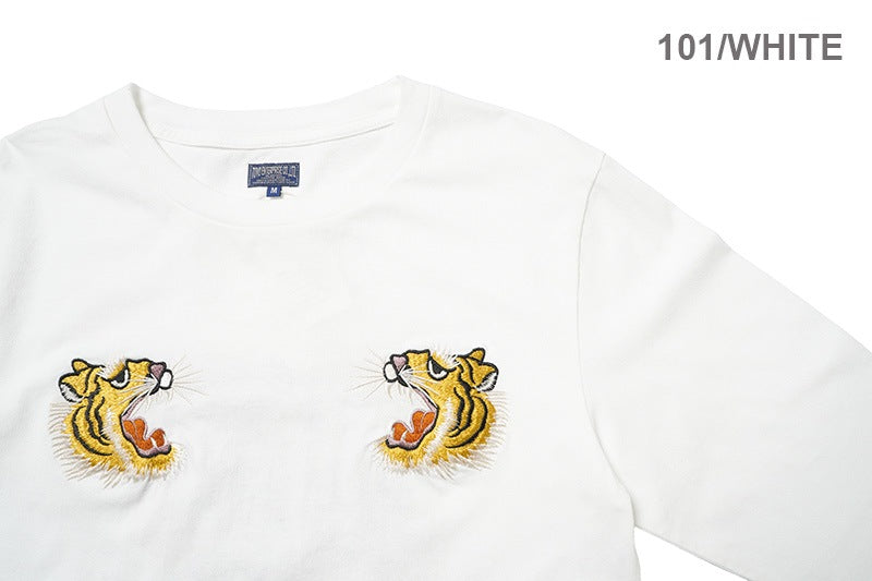 TAILOR TOYO テーラー東洋 長袖 スカTシャツ LONG SLEEVE SUKA T-SHIRT EMBROIDERED “TIGER” TT69649