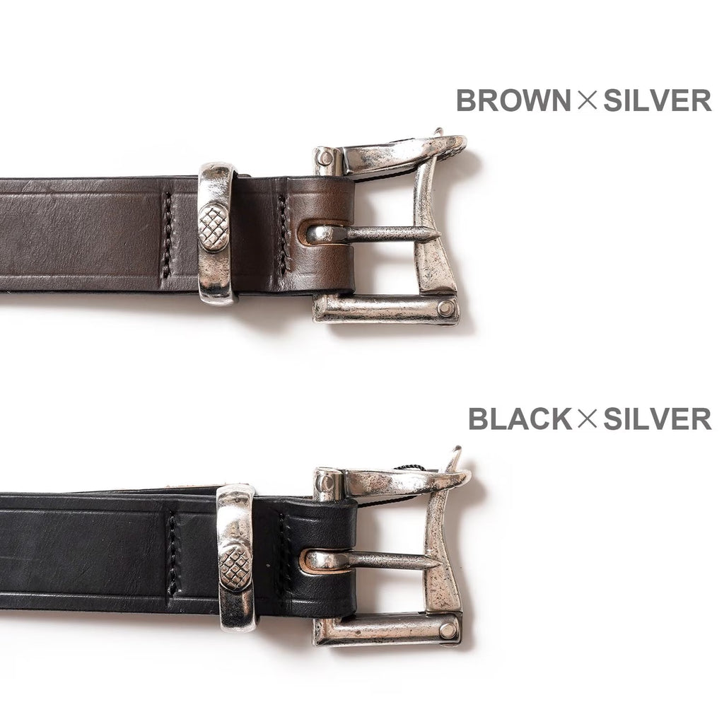 chapllin チャップリン ベルト HORWEEN CHROMEXCEL LEATHER "FIREMAN BELT" CPB-FIREMAN-CEX【BLACK×SILVER】