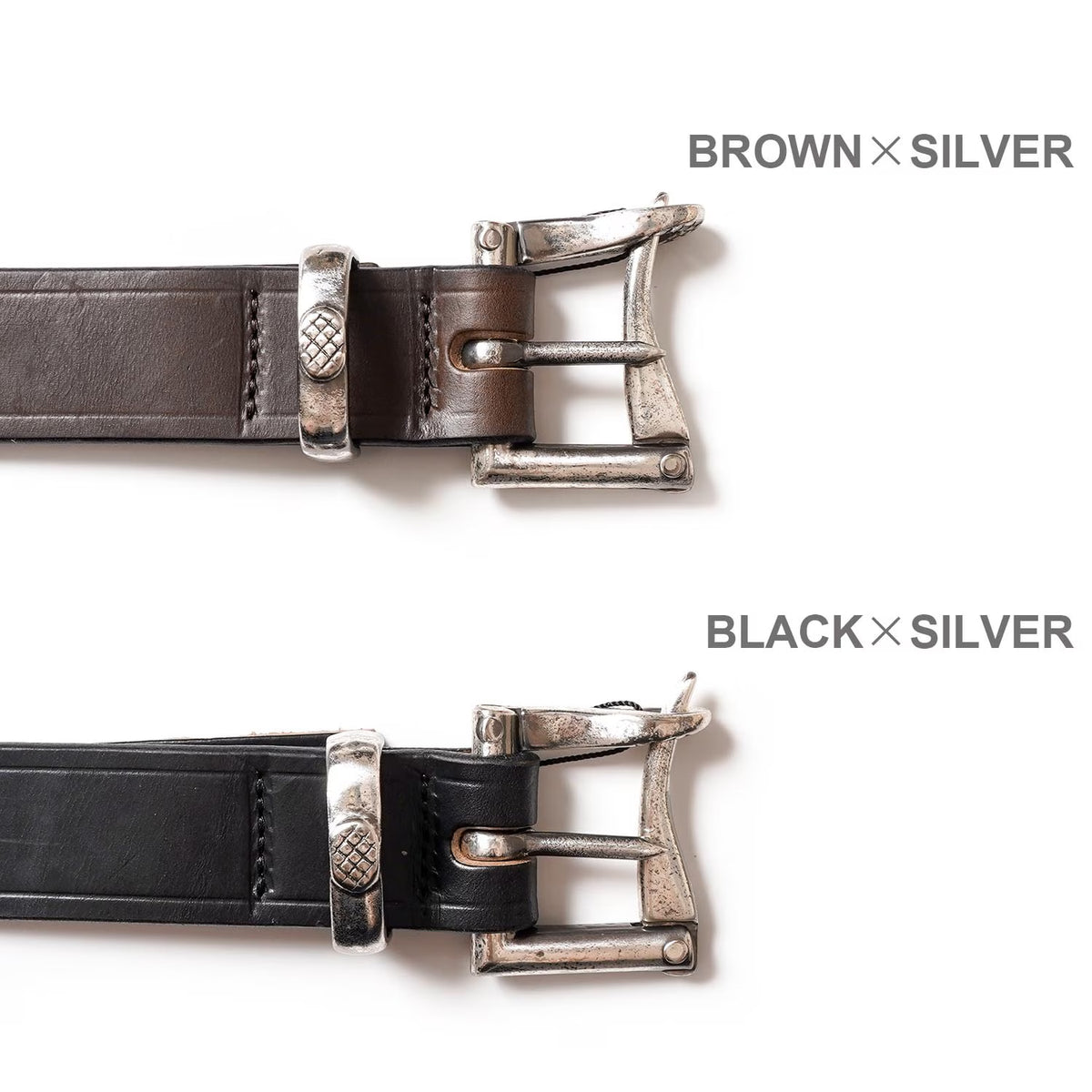 chapllin チャップリン ベルト HORWEEN CHROMEXCEL LEATHER "FIREMAN BELT" CPB-FIREMAN-CEX【BLACK×SILVER】