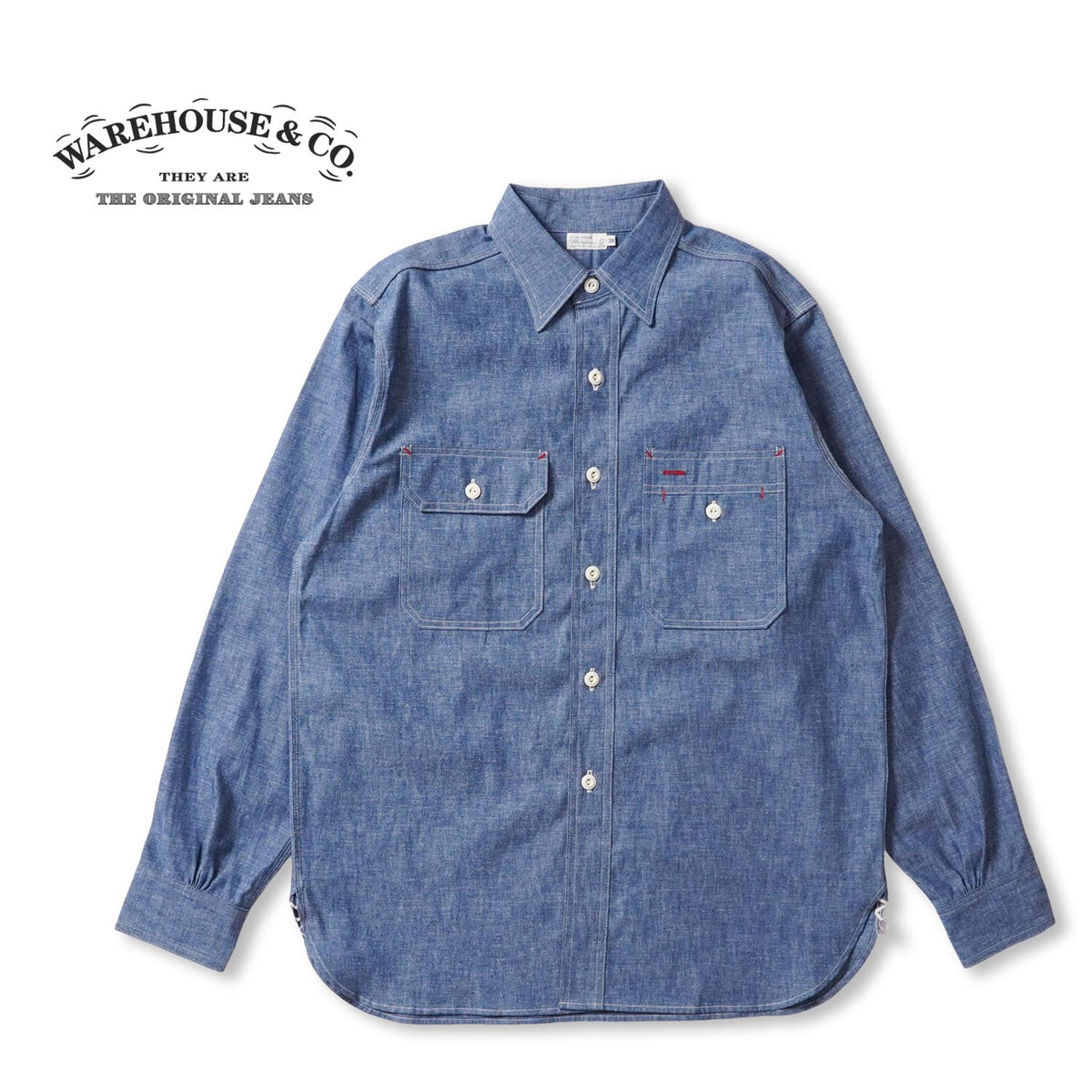 WAREHOUSE ウエアハウス 長袖 シャツ Lot 3061 “CHAMBRAY WORK SHIRTS(FULL OPEN) ” 3061(25SS)