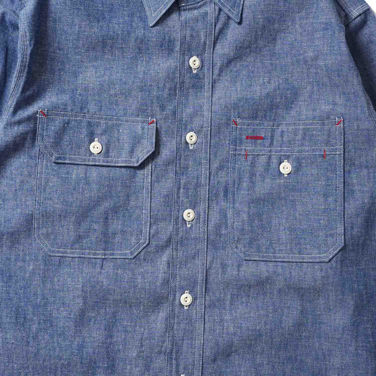 WAREHOUSE ウエアハウス 長袖 シャツ Lot 3061 “CHAMBRAY WORK SHIRTS(FULL OPEN) ” 3061(25SS)