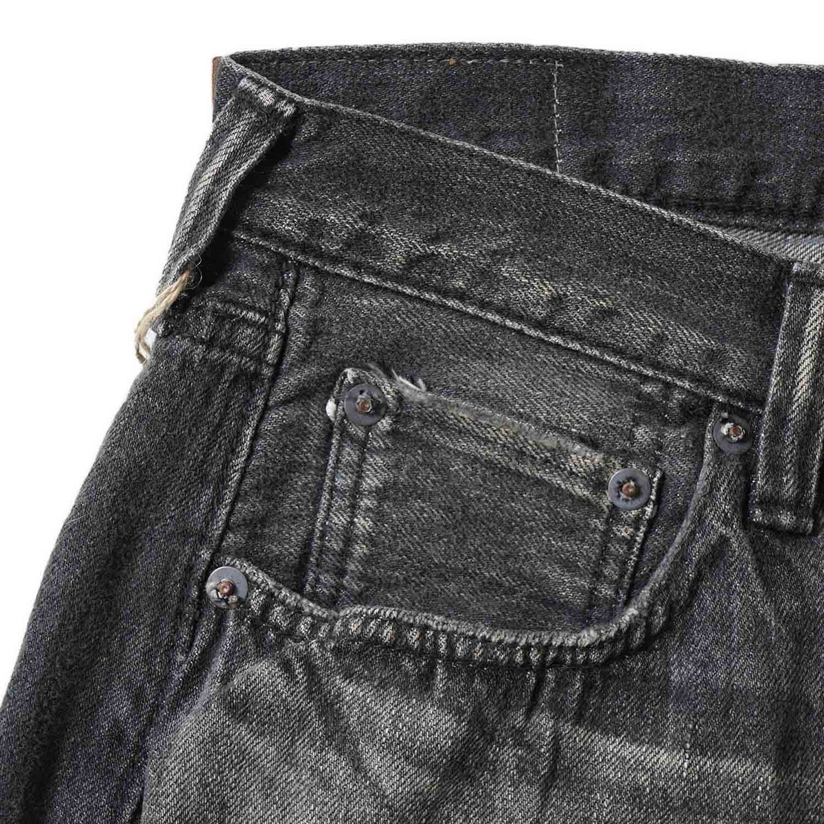 FULLCOUNT フルカウント パンツ "Straight Black Selvedge Denim Dartford(Super Smooth)" 1101BKSSHW