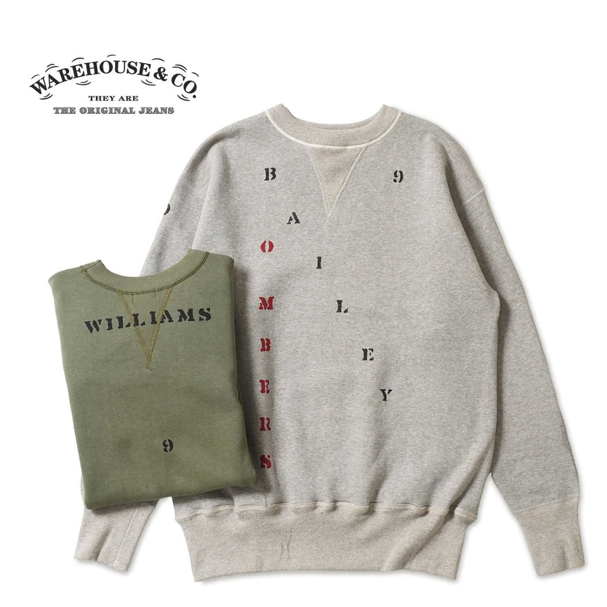 WAREHOUSE ウエアハウス スウェット・トレーナー Lot.401 "BAILEY" 401-BAILEY(25AW)