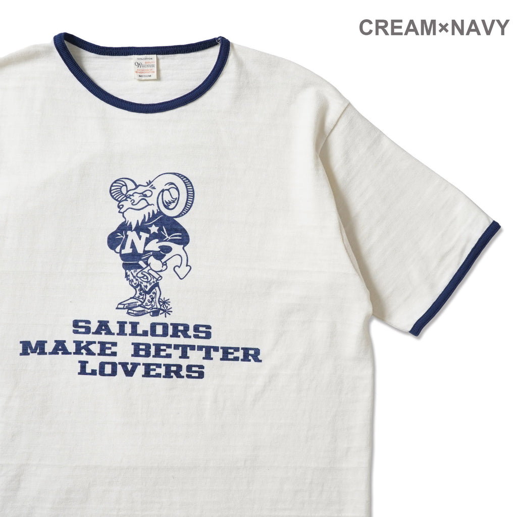 WAREHOUSE ウエアハウス 半袖Tシャツ リンガーT Lot 4059 "SAILORS" 4059-SAILORS(26SS)
