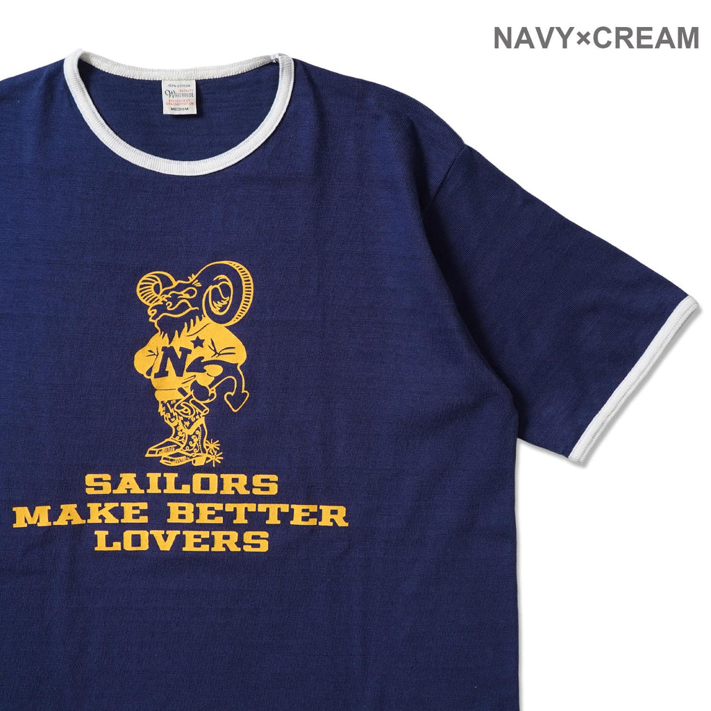 WAREHOUSE ウエアハウス 半袖Tシャツ リンガーT Lot 4059 "SAILORS" 4059-SAILORS(26SS)