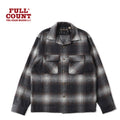 FULLCOUNT フルカウント 長袖シャツ "Wool Alpaca Shaggy Check Open Collar Shirt" 4102