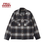 FULLCOUNT フルカウント 長袖シャツ "Wool Alpaca Shaggy Check Open Collar Shirt" 4102
