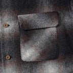 FULLCOUNT フルカウント 長袖シャツ "Wool Alpaca Shaggy Check Open Collar Shirt" 4102