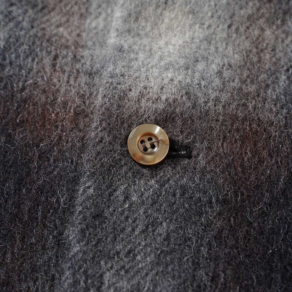 FULLCOUNT フルカウント 長袖シャツ "Wool Alpaca Shaggy Check Open Collar Shirt" 4102