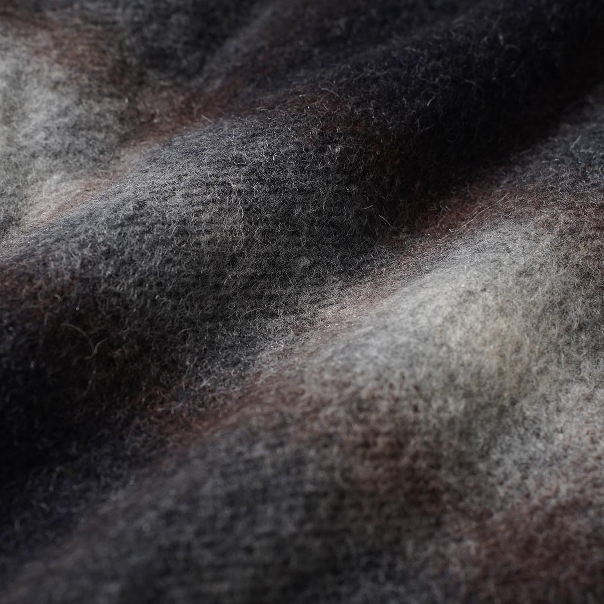 FULLCOUNT フルカウント 長袖シャツ "Wool Alpaca Shaggy Check Open Collar Shirt" 4102