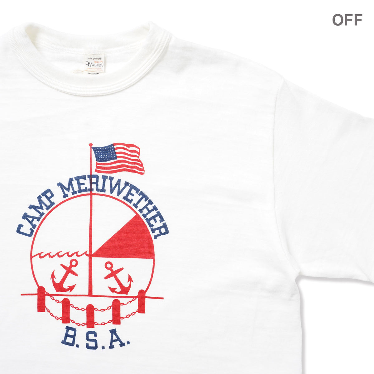 WAREHOUSE ウエアハウス 半袖 Tシャツ Lot 4601 "CAMP MERIWETHER" 4601-CAMP(26MS)