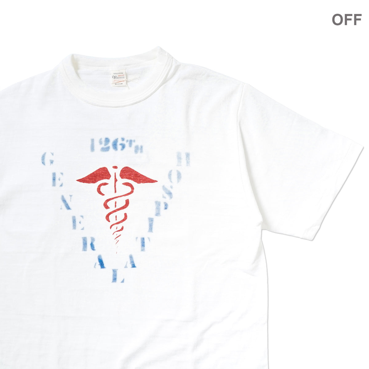 WAREHOUSE ウエアハウス 半袖 Tシャツ Lot 4601 "GENERAL HOSPITAL" 4601-GENERAL HOSPITAL(26SS)