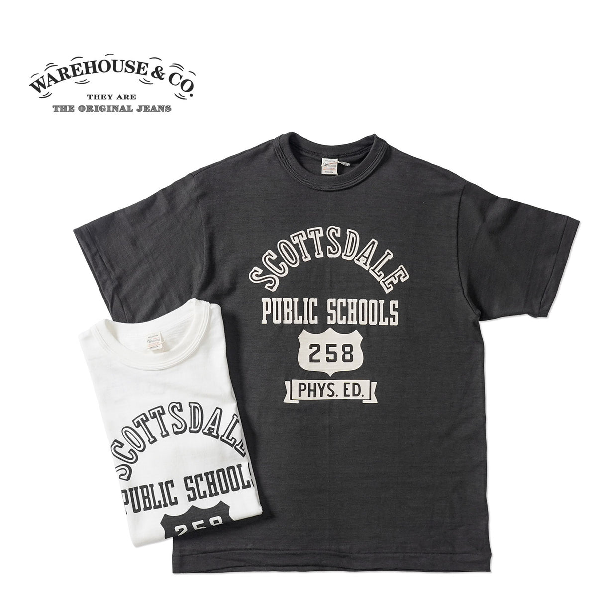 WAREHOUSE ウエアハウス 半袖 Tシャツ Lot 4601 "SCOTTSDALEN" 4601-SCOTTSDALE(26MS)