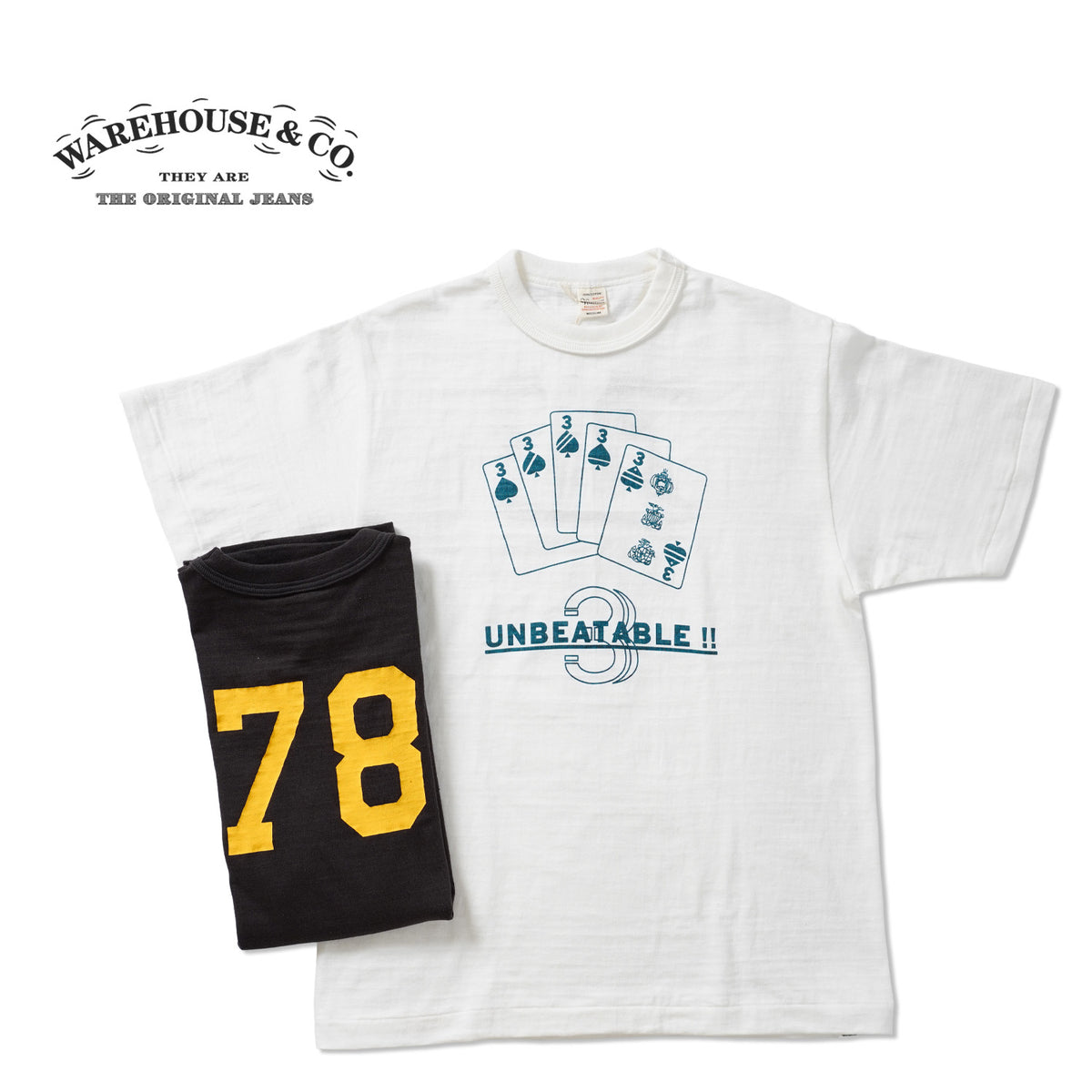 WAREHOUSE ウエアハウス 半袖 Tシャツ Lot 4601 "UNBEATABLE" 4601-UNBEATABLE(26SS)