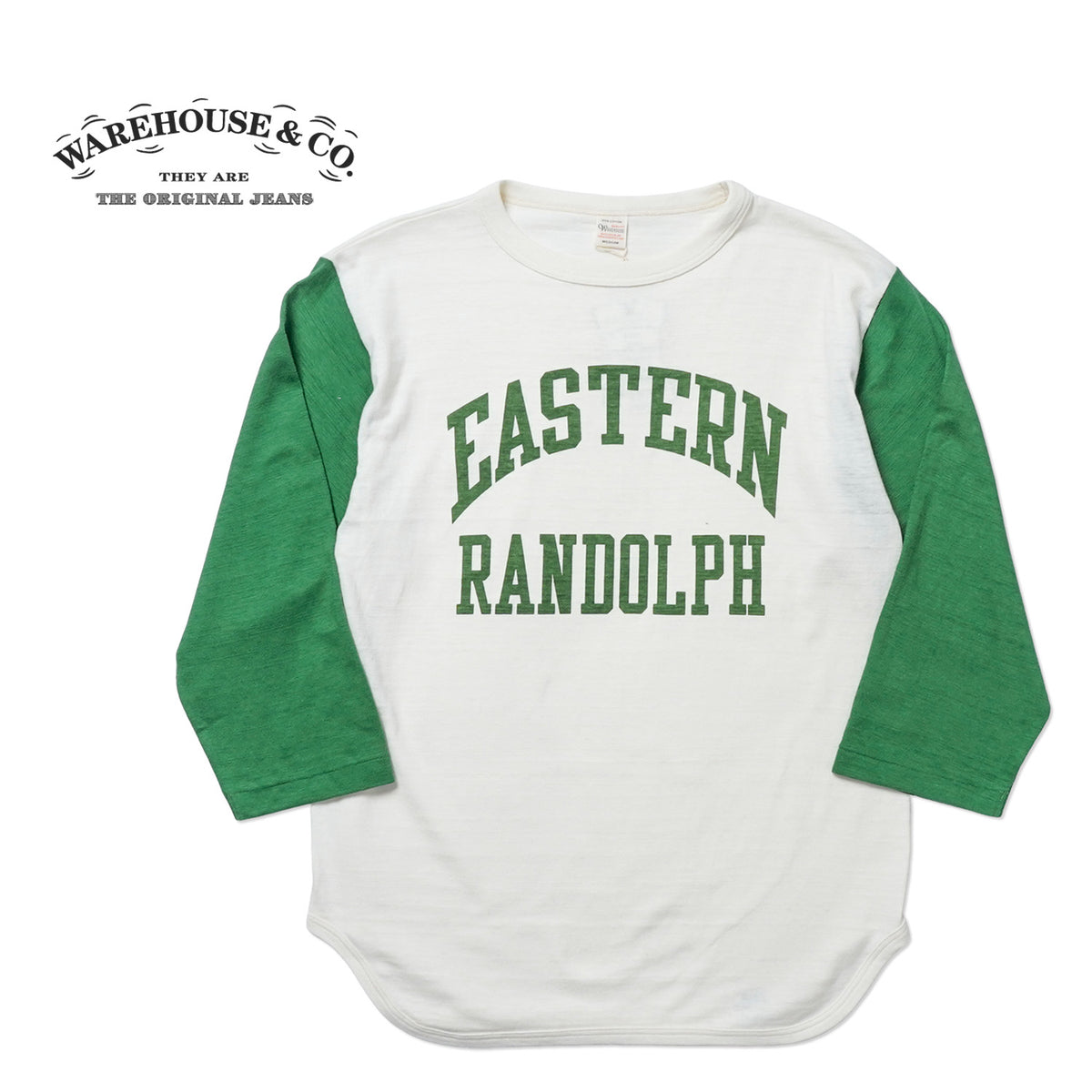 WAREHOUSE ウエアハウス 7分袖 ベースボールT Lot.4800 "EASTERN RANDOLPH" 4800-EASTERN(26AW)