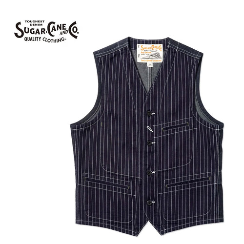 SUGAR CANE シュガーケーン ベスト 9oz. WABASH STRIPE WORK VEST