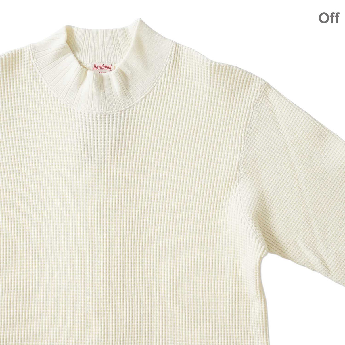 Healthknit ヘルスニット 長袖 Tシャツ "スーパーヘビーワッフル モックネック長袖" 52002