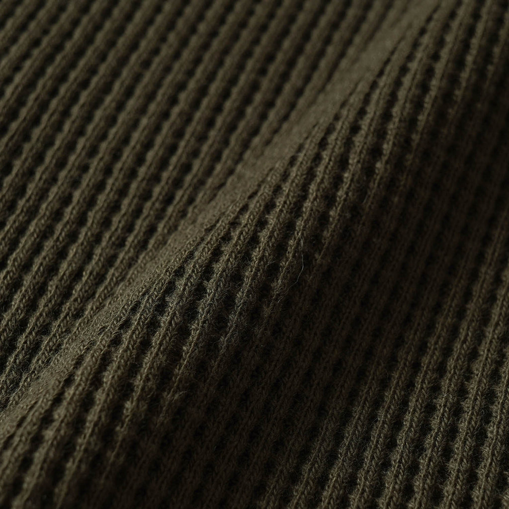 Healthknit ヘルスニット 長袖 Tシャツ "スーパーヘビーワッフル モックネック長袖" 52002