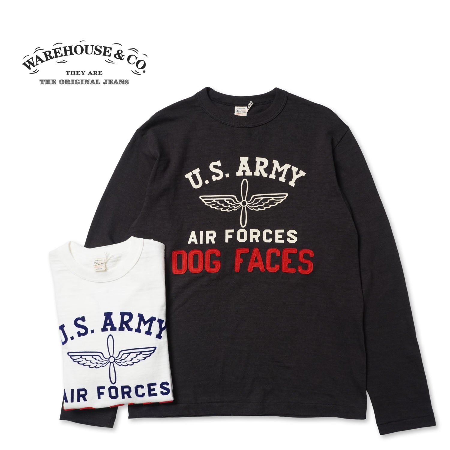 別注】WAREHOUSE ウエアハウス ろーぐす別注 長袖 Tシャツ Lot 5906