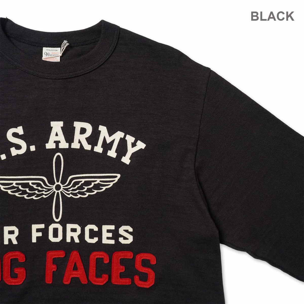 【別注】WAREHOUSE ウエアハウス ろーぐす別注 長袖 Tシャツ Lot 5906 "DOG FACES" 5906-DOGFACE