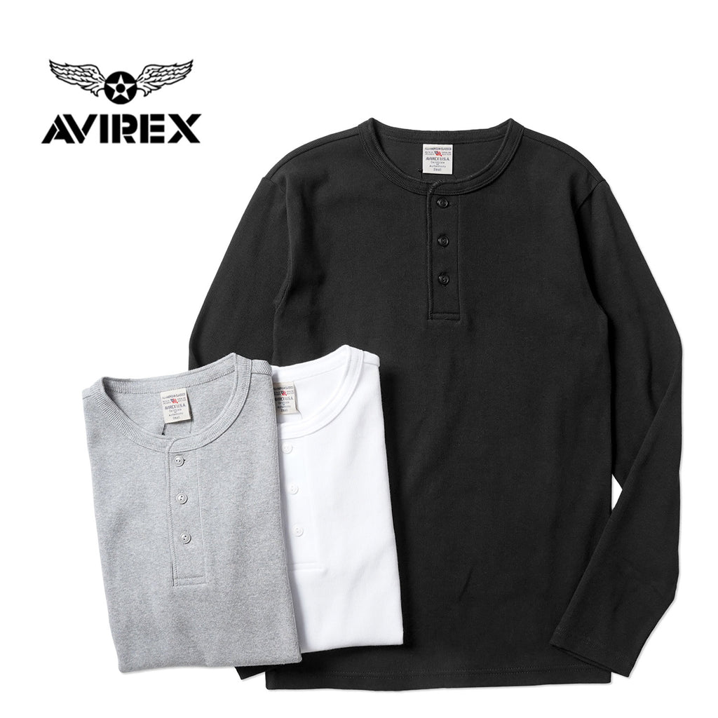 AVIREX アヴィレックス 長袖 Tシャツ "DAILY HENLY NECK LS" 783-4930020(6153482)