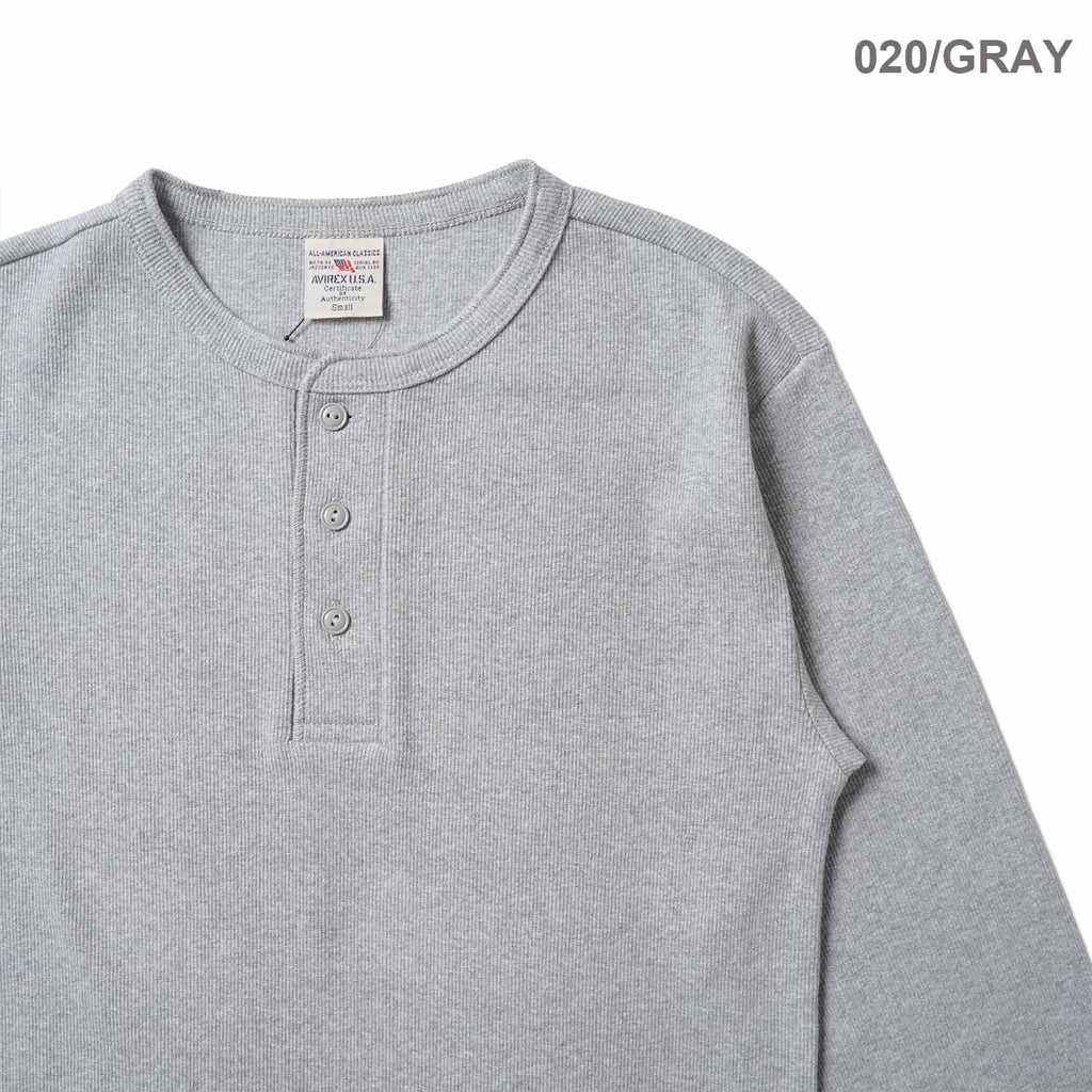 AVIREX アヴィレックス 長袖 Tシャツ "DAILY HENLY NECK LS" 783-4930020(6153482)