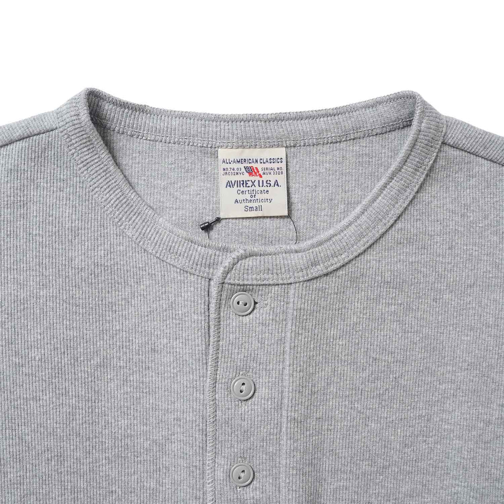 AVIREX アヴィレックス 長袖 Tシャツ "DAILY HENLY NECK LS" 783-4930020(6153482)
