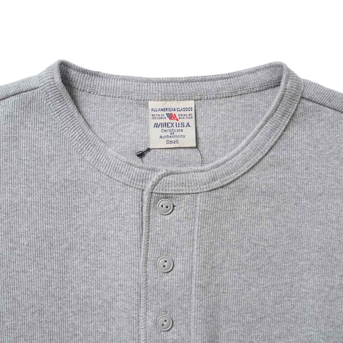 AVIREX アヴィレックス 長袖 Tシャツ "DAILY HENLY NECK LS" 783-4930020(6153482)
