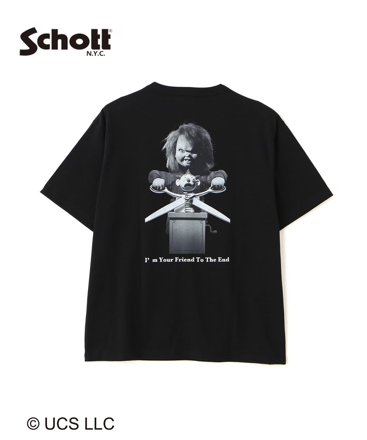 Schott ショット 半袖Ｔシャツ "CHUCKY MONOCHROME T-SHIRT" 782-6134030
