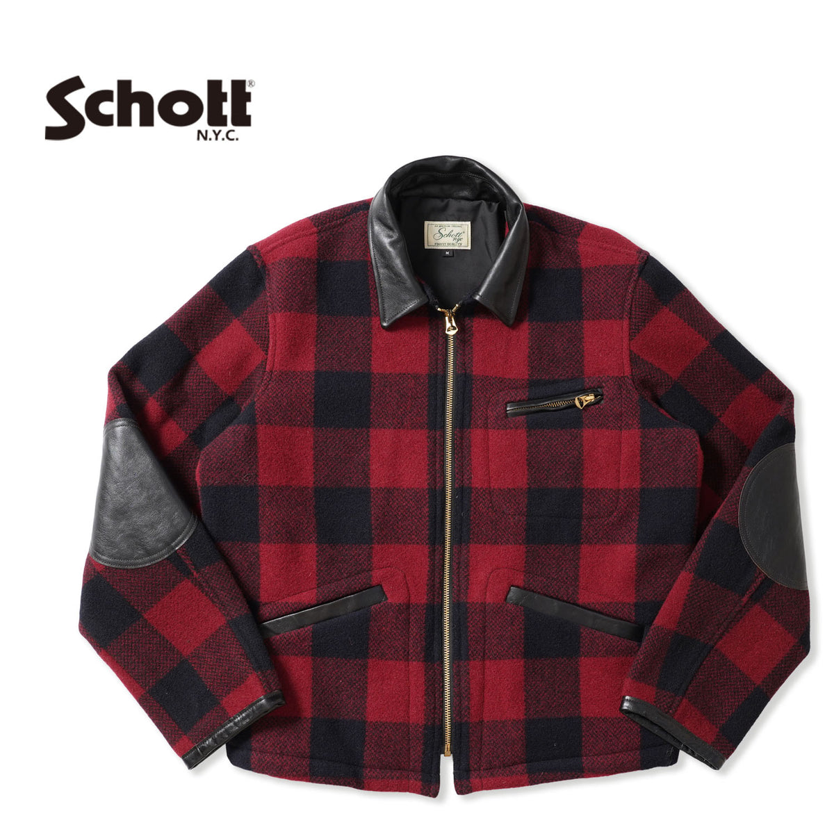 Schott ショット バッファロー レザー コンビ ジャケット "BUFFALO LEATHER COMBINATION JKT" 782-6252021