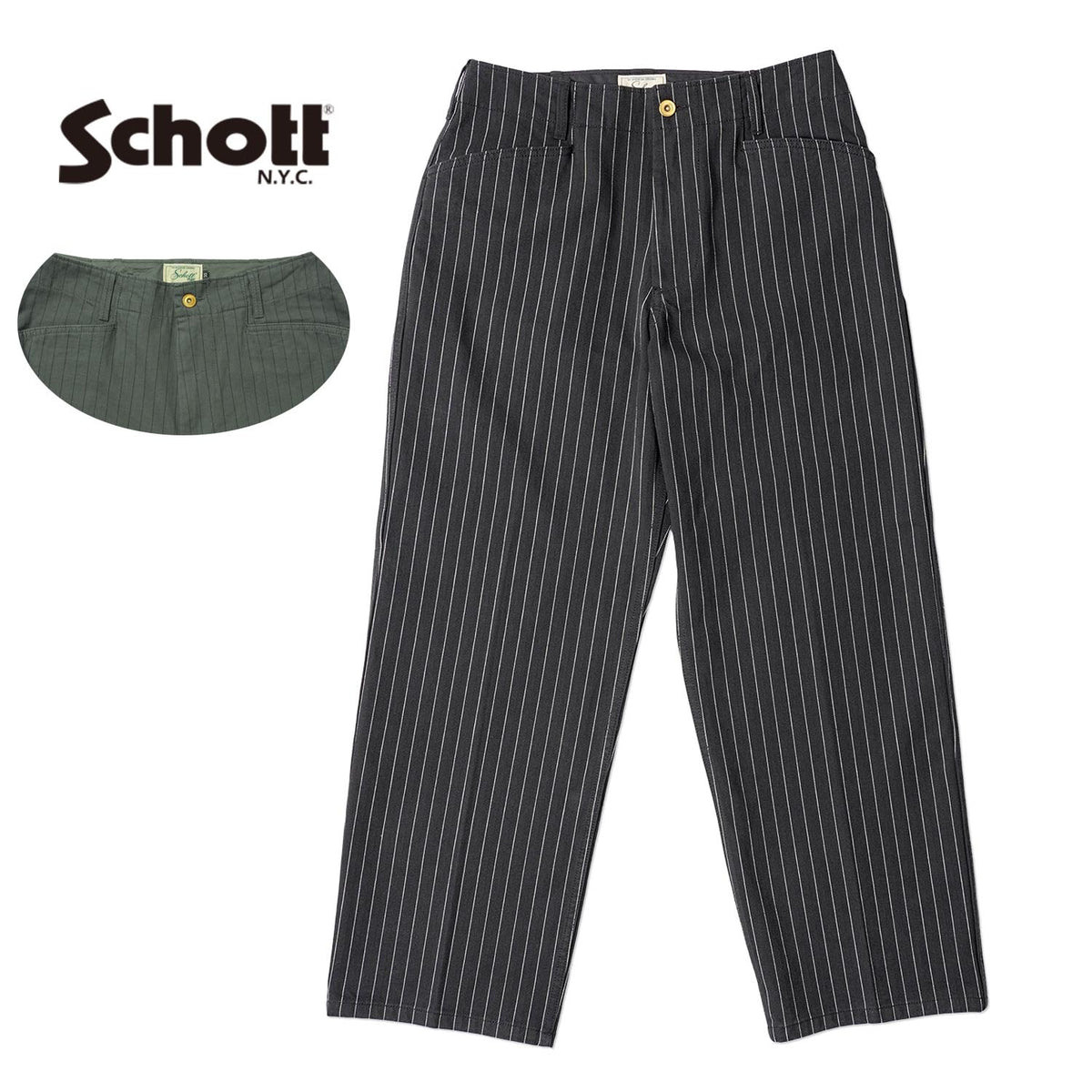 Schott ショット ストライプ フリスコパンツ "STRIPE FRISCO PANTS" 782-6910003*
