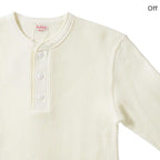 Healthknit ヘルスニット 長袖 Tシャツ "スーパーヘビーワッフル ヘンリーネック長袖Tシャツ" 990