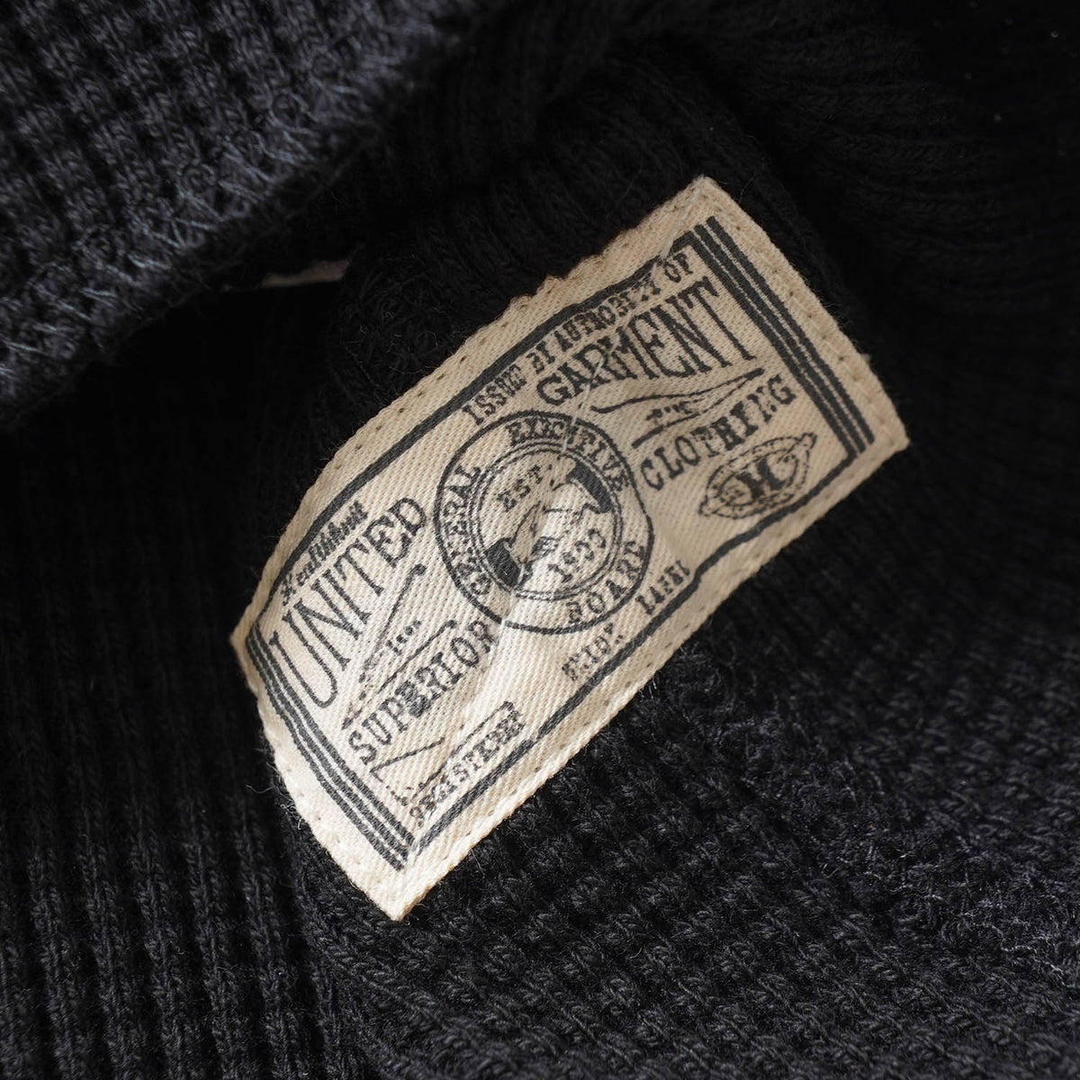 Healthknit ヘルスニット 長袖 Tシャツ "スーパーヘビーワッフル ヘンリーネック長袖Tシャツ" 990