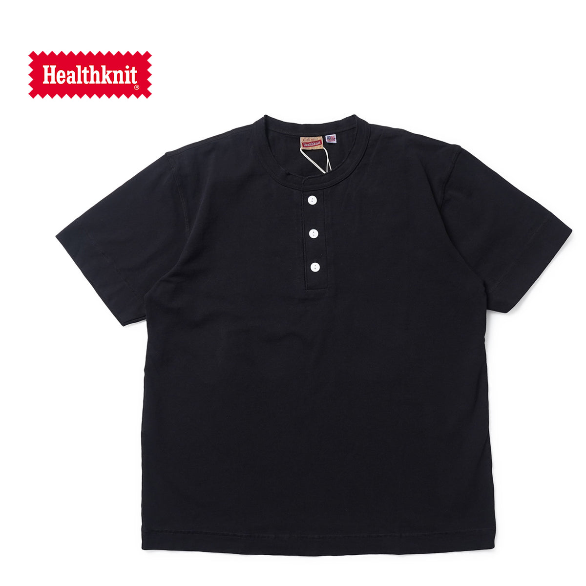 Healthknit ヘルスニット 半袖 Tシャツ "Made in U.S.A. ヘンリーネック半袖Tシャツ" 99201