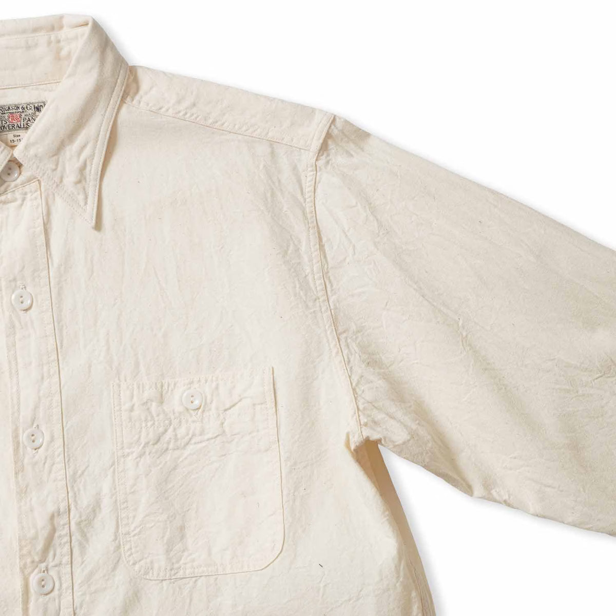 BUZZ RICKSON'S バズリクソンズ 長袖シャツ “WHITE CHAMBRAY WORK SHIRT” BR25996