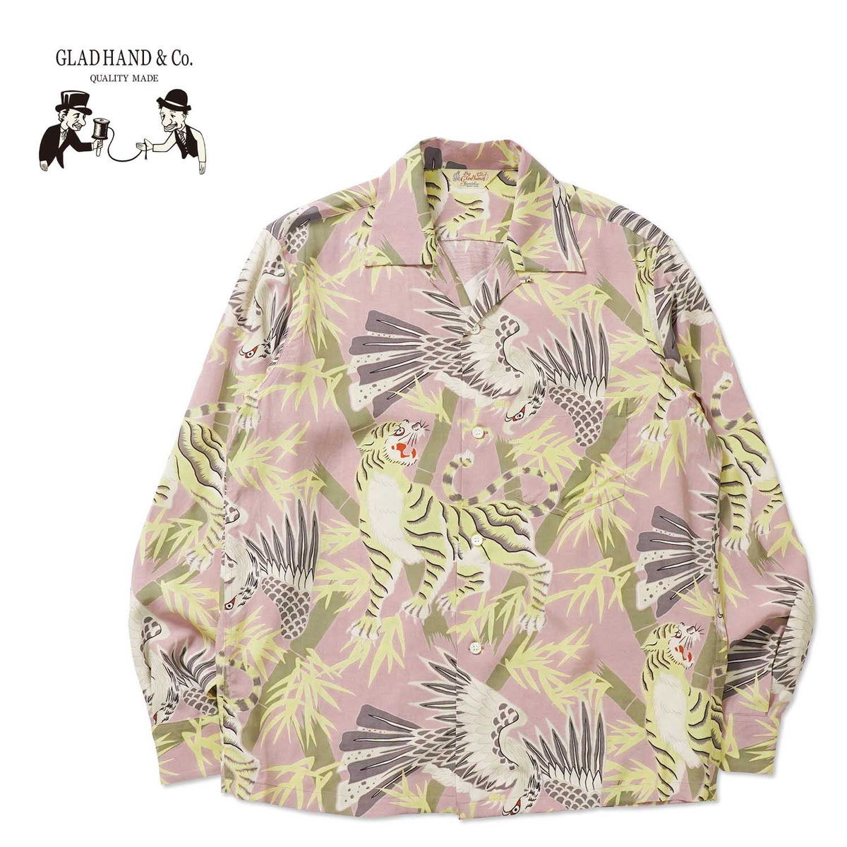 GLAD HAND グラッドハンド 長袖 シャツ "GLAD RAW - L/S HAWAIIAN SHIRT" BYGH6107