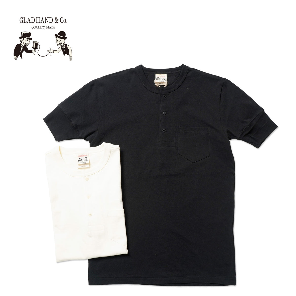 GLAD HAND グラッドハンド Ｔシャツ STANDARD HENRY POCKET T-SHIRTS GLADHAND-13
