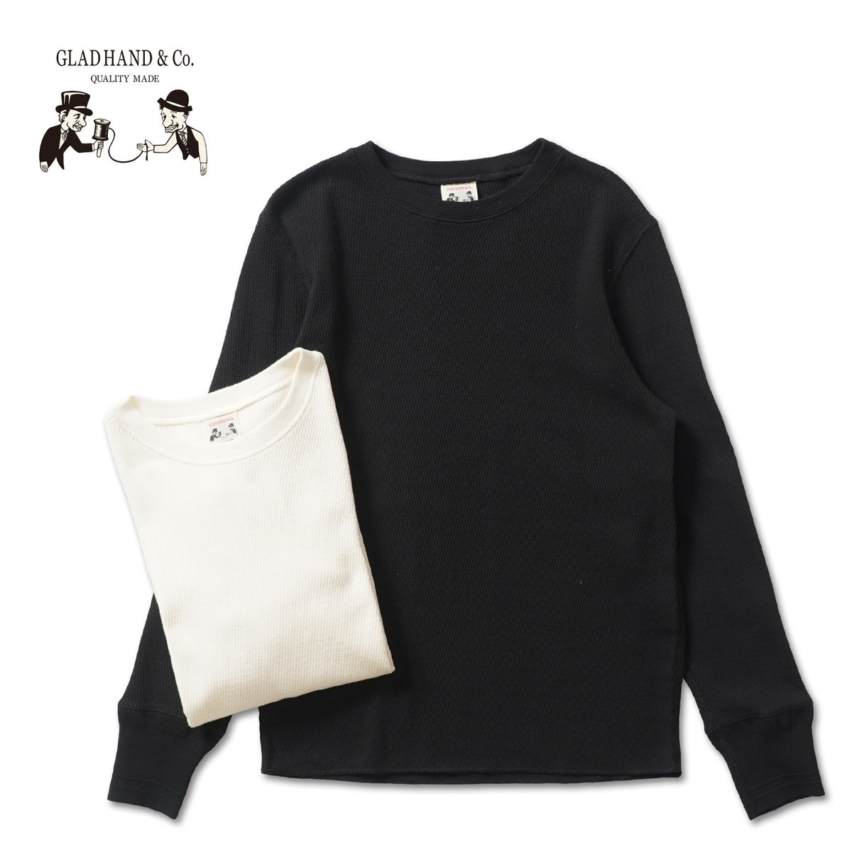 GLAD HAND グラッドハンド 長袖Tシャツ “WIDE WAFFLE L/S T-SHIRTS” GLADHAND-27