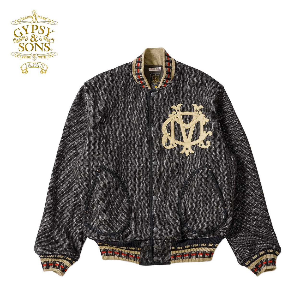 GYPSY&SONS ジプシー&サンズ ジャケット "V.M.C. SALT & PEPPER VARSITY JK" GS2629903
