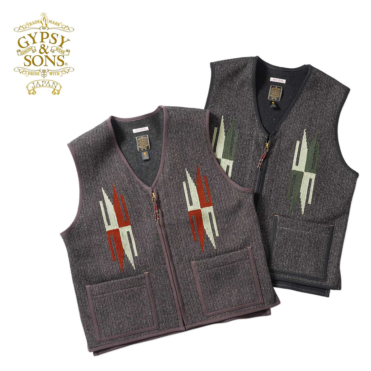 GYPSY&SONS ジプシー&サンズ ベスト "SALT & PEPPER SANTA-FE VEST" GS2629905