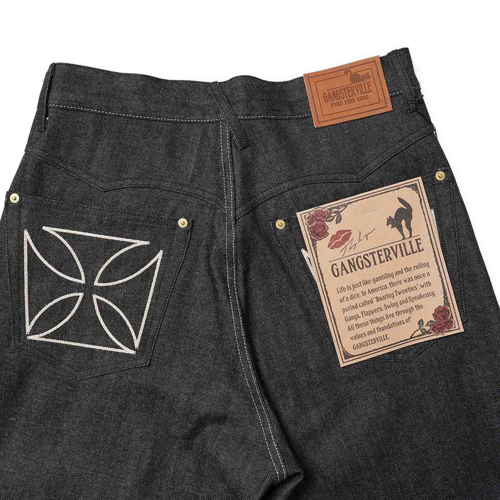 GANGSTERVILLE ギャングスタービル デニムパンツ “THUG - WIDE DENIM IRON CROSS” GSV9904