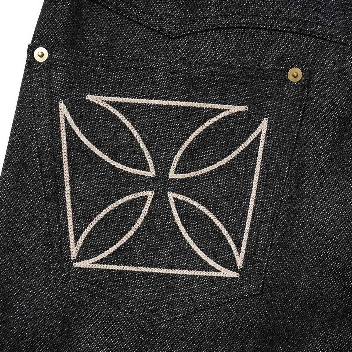 GANGSTERVILLE ギャングスタービル デニムパンツ “THUG - WIDE DENIM IRON CROSS” GSV9904