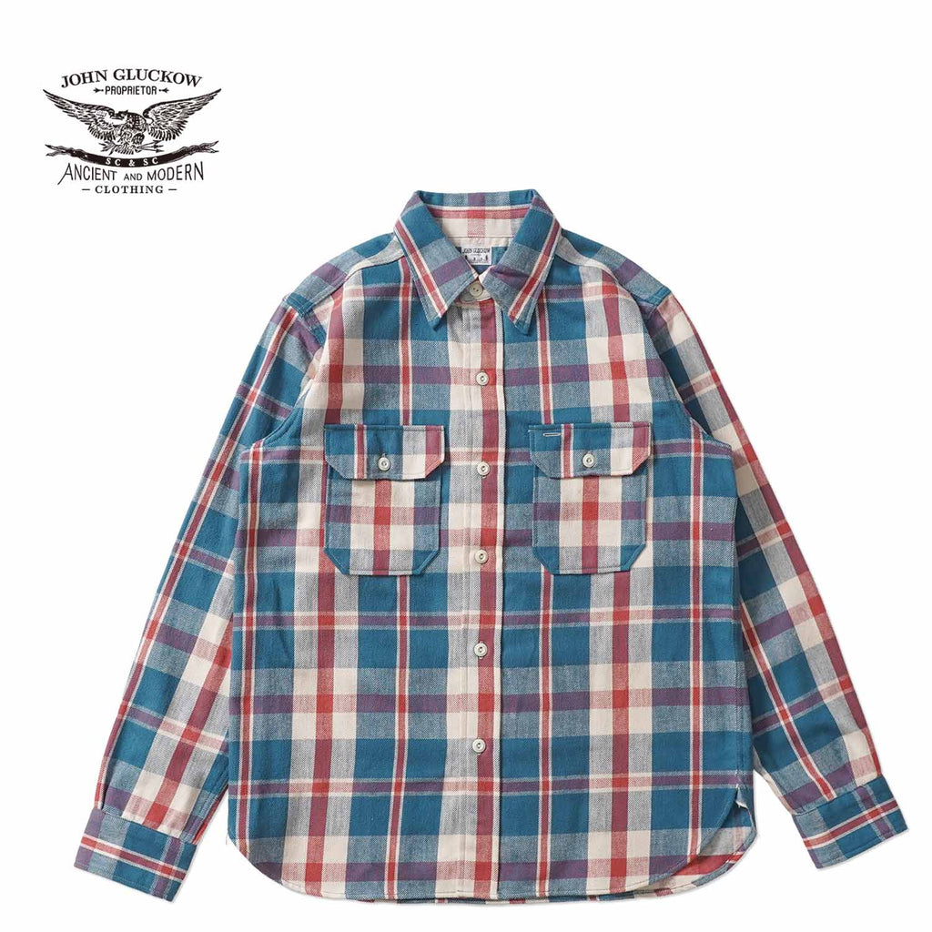 JOHN GLUCKOW ジョングラッコー 長袖シャツ Lot JG-06-2 "The Modern Flannel A柄" JG-06-2-A