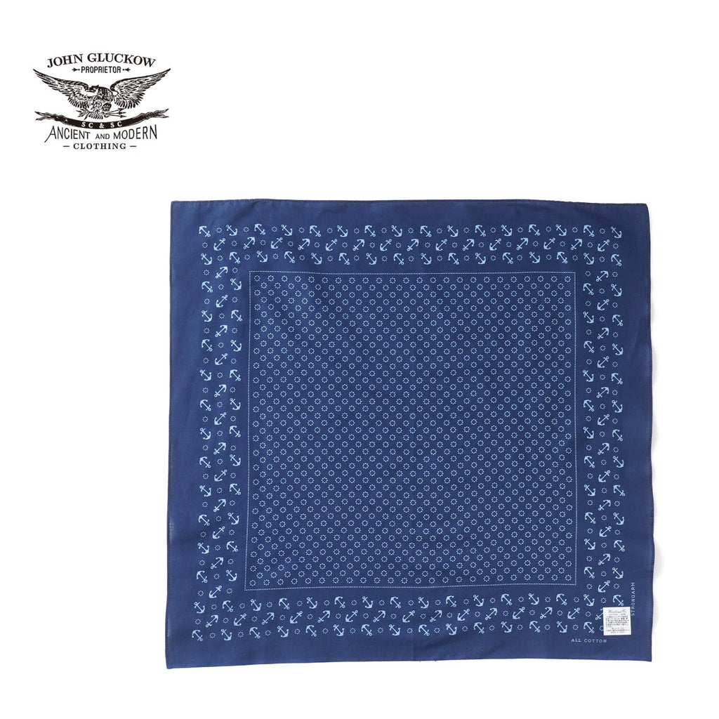 JOHN GLUCKOW ジョングラッコー バンダナ Lot JG-BD01 "Sailor's Kerchief" JG-BD01