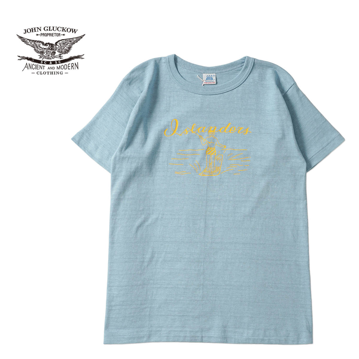 JOHN GLUCKOW ジョングラッコー 半袖 Tシャツ Lot JG-CS06 "Islanders T" JG-CS06-Islanders T